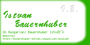 istvan bauernhuber business card